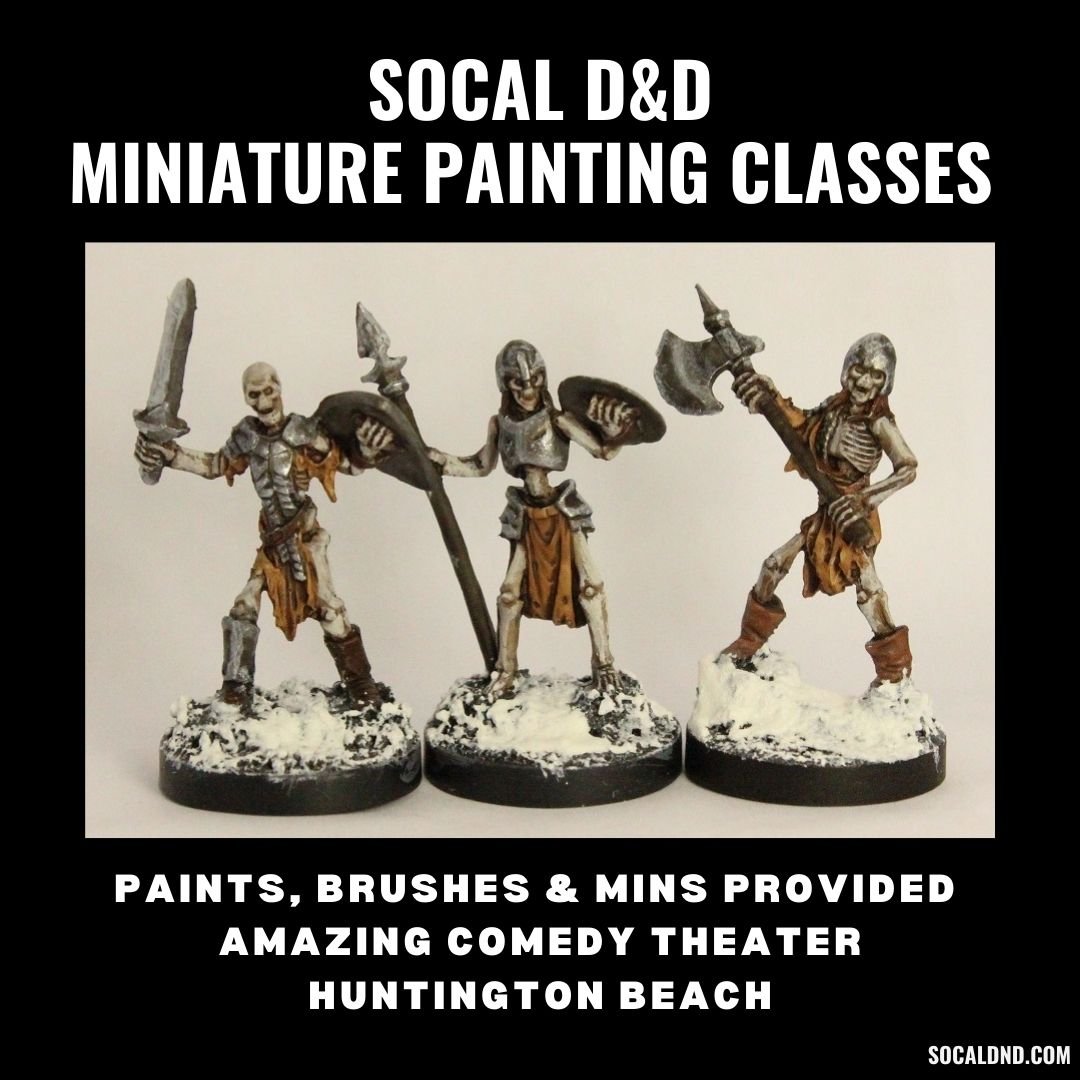 D&D Miniature Painting Classes Amazing Comedy Theater Socal D&D