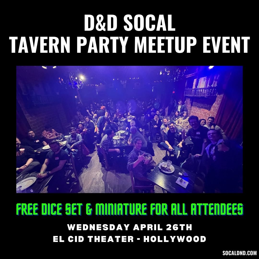 El cid april 26th tavern event the socal d d club