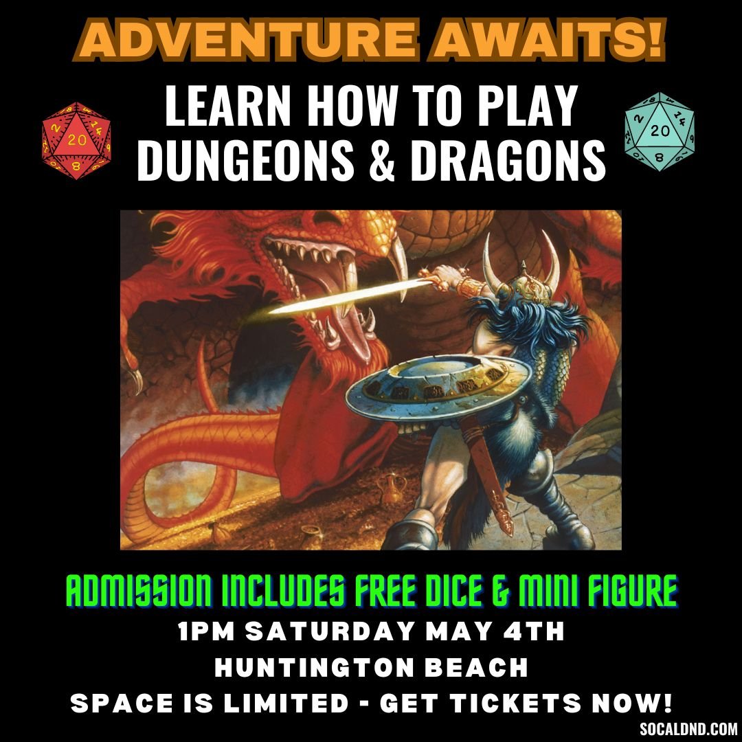 Learn DND Class – Sat May 4th – Huntington Beach | The Socal D&D Club